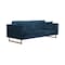 Armen Living Lenox Blue Velvet Modern Sofa with Brass Legs LCLN3BLU - alternate 6